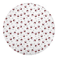 Glasses Of Wine Pattern Print Round Blanket