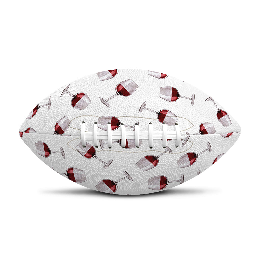 Glasses Of Wine Pattern Print Rugby Ball