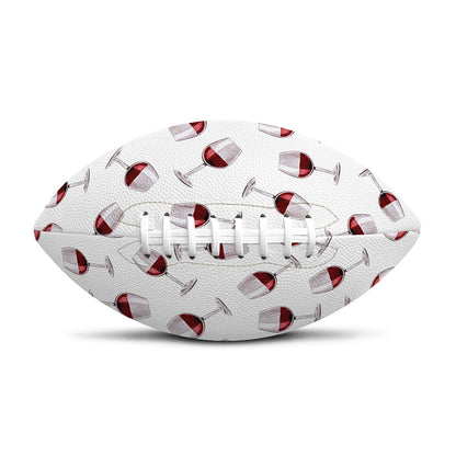 Glasses Of Wine Pattern Print Rugby Ball