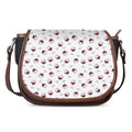 Glasses Of Wine Pattern Print Saddle Bag