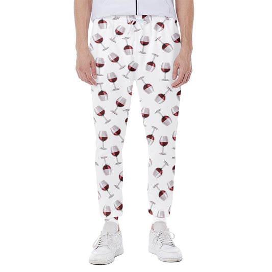 Glasses Of Wine Pattern Print Scuba Joggers