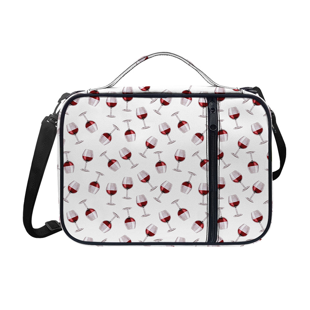 Glasses Of Wine Pattern Print Shoulder Strap Bible Bag