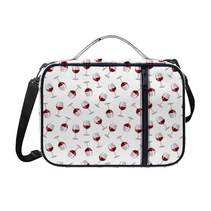 Glasses Of Wine Pattern Print Shoulder Strap Bible Bag