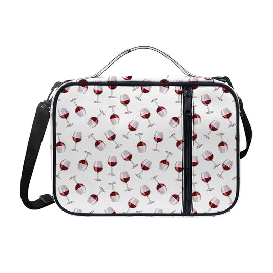 Glasses Of Wine Pattern Print Shoulder Strap Bible Bag