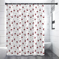 Glasses Of Wine Pattern Print Shower Curtain