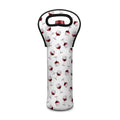 Glasses Of Wine Pattern Print Single Neoprene Wine Tote