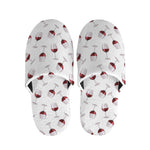 Glasses Of Wine Pattern Print Slippers