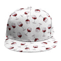 Glasses Of Wine Pattern Print Snapback Cap