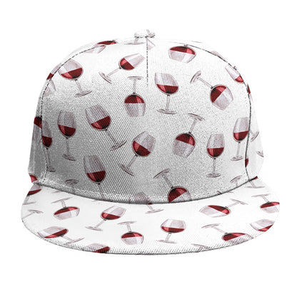 Glasses Of Wine Pattern Print Snapback Cap