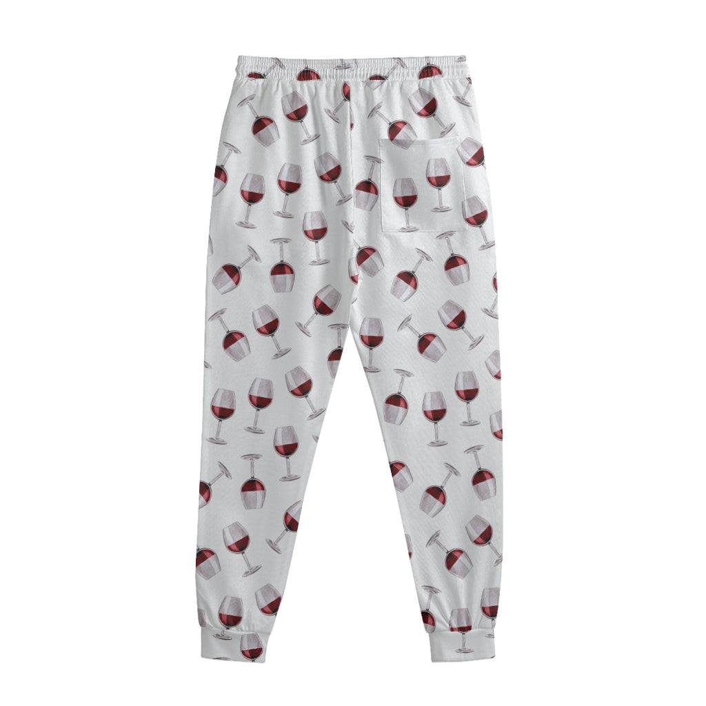 Glasses Of Wine Pattern Print Sweatpants