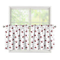 Glasses Of Wine Pattern Print Tier Curtains