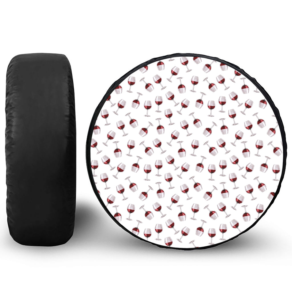 Glasses Of Wine Pattern Print Tire Cover