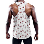 Glasses Of Wine Pattern Print Training Tank Top