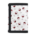 Glasses Of Wine Pattern Print Trifold Wallet