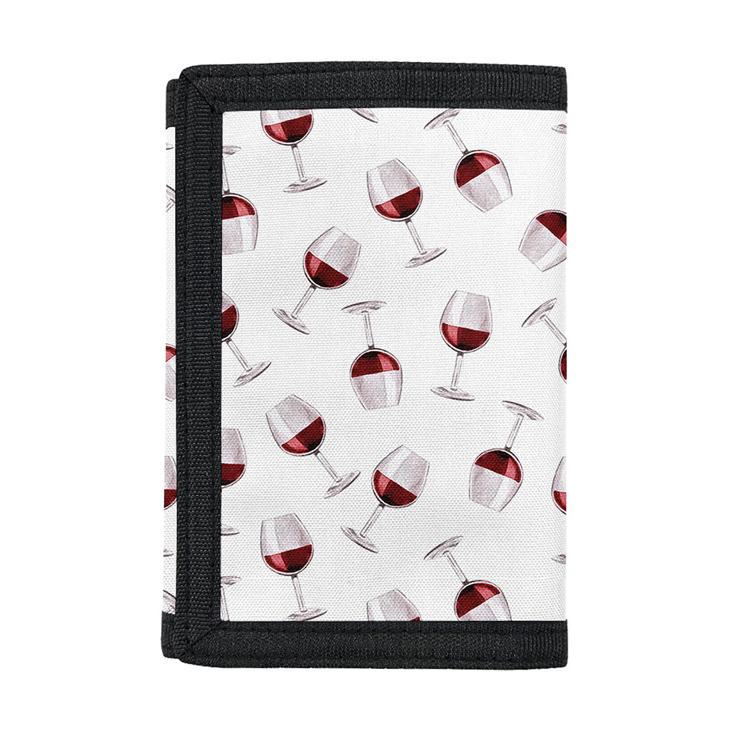 Glasses Of Wine Pattern Print Trifold Wallet