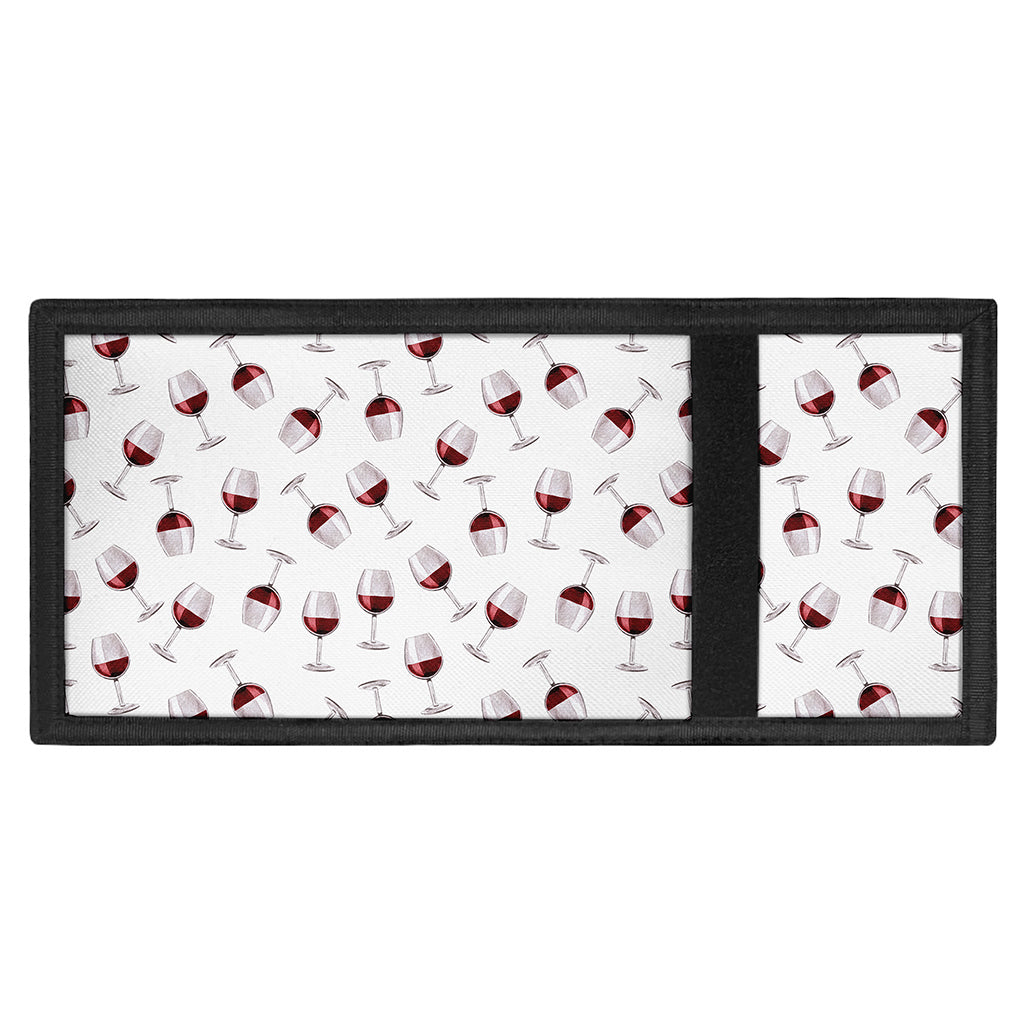 Glasses Of Wine Pattern Print Trifold Wallet