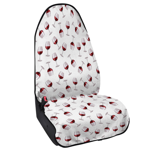 Glasses Of Wine Pattern Print Waterproof Car Seat Cover