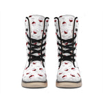 Glasses Of Wine Pattern Print Winter Boots