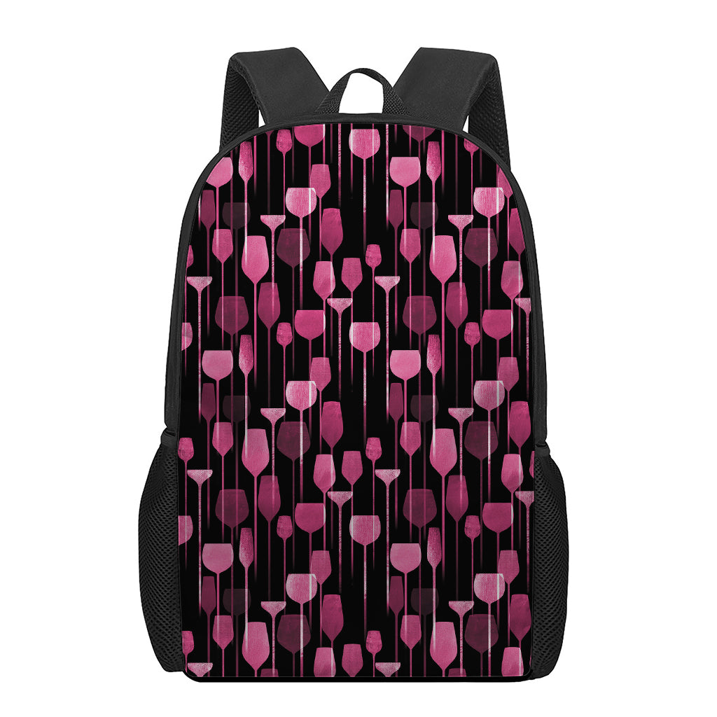 Glasses Of Wine Print 17 Inch Backpack