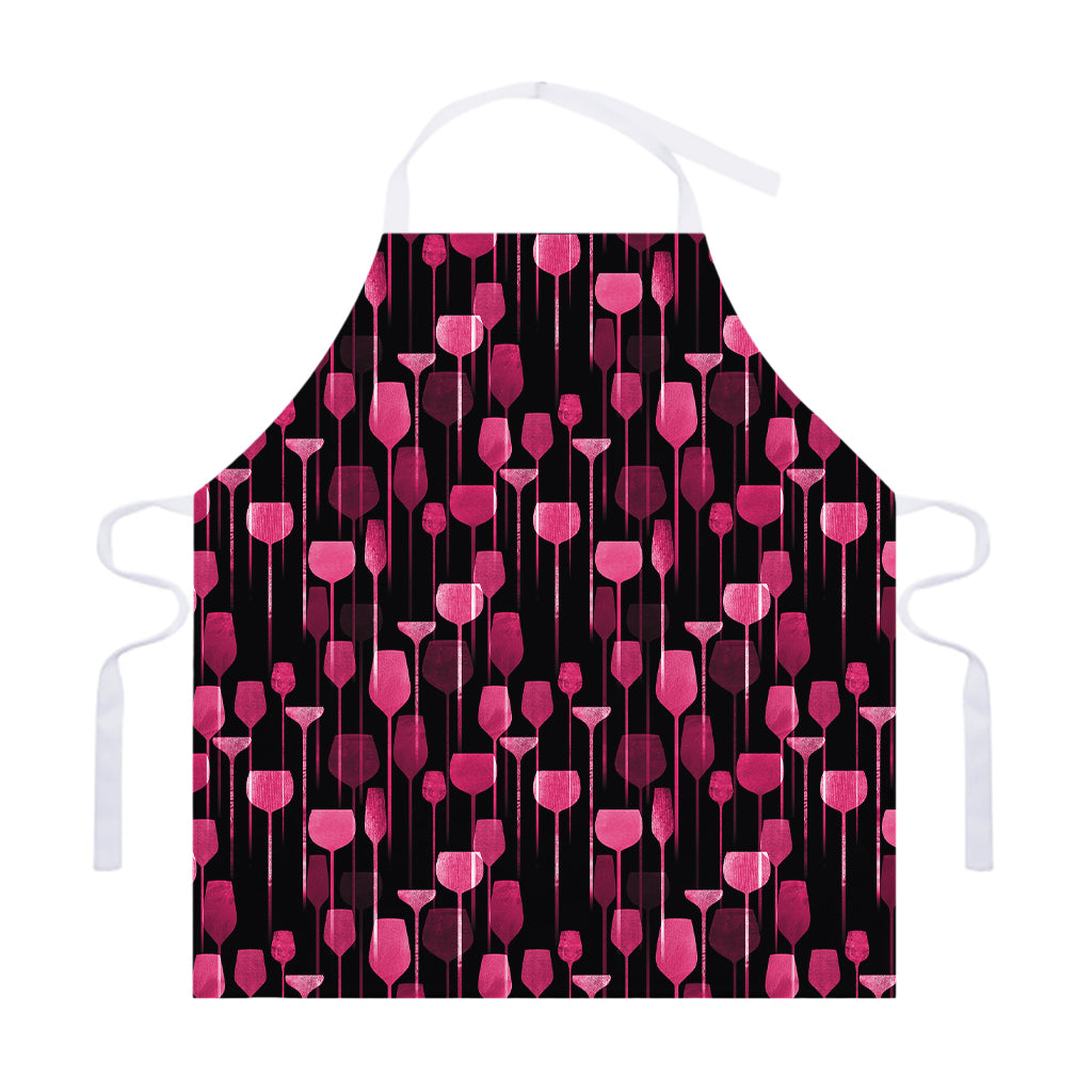 Glasses Of Wine Print Adjustable Apron