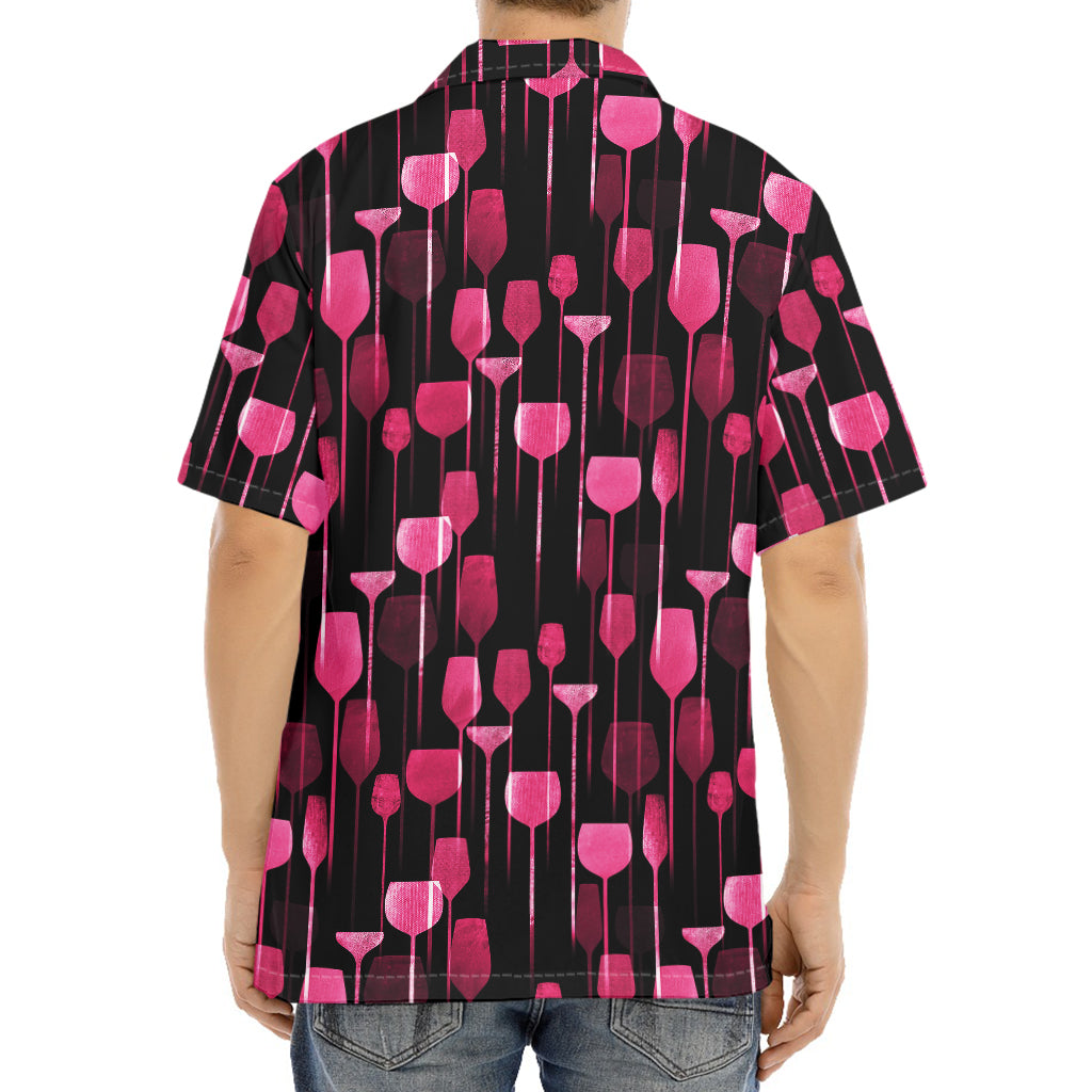 Glasses Of Wine Print Aloha Shirt