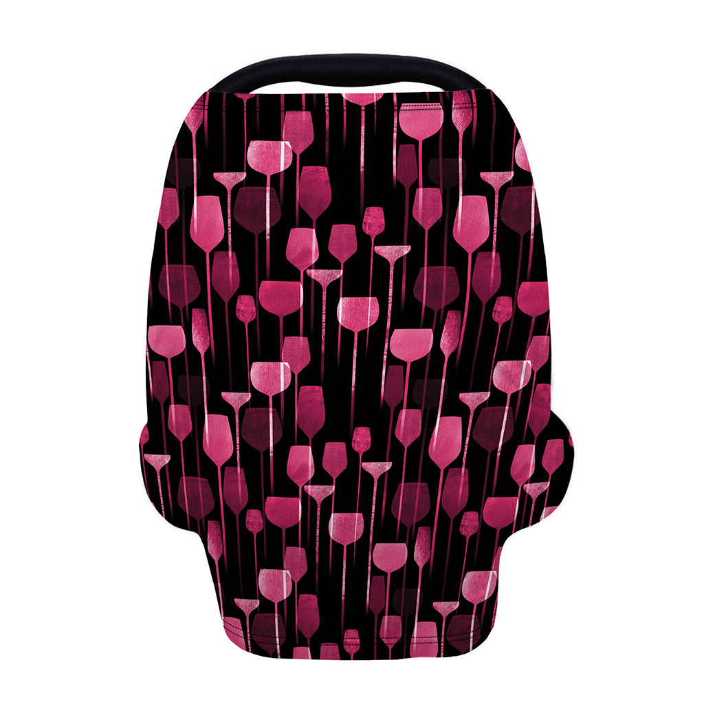 Glasses Of Wine Print Baby Seat Cover