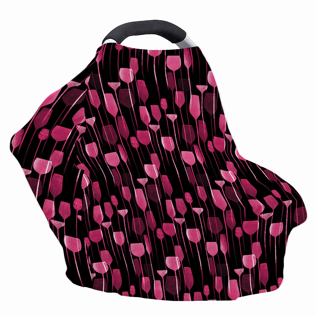 Glasses Of Wine Print Baby Seat Cover
