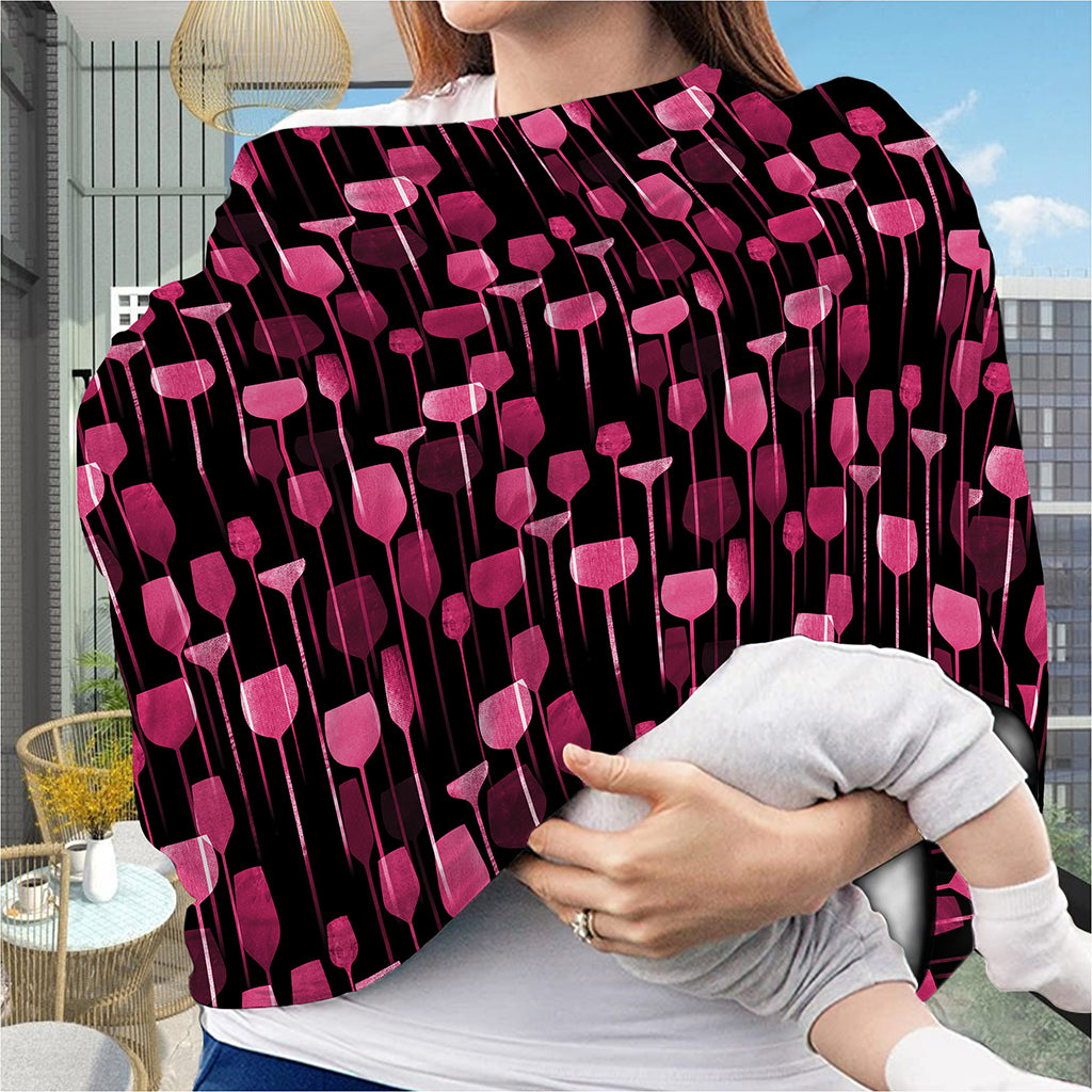 Glasses Of Wine Print Baby Seat Cover