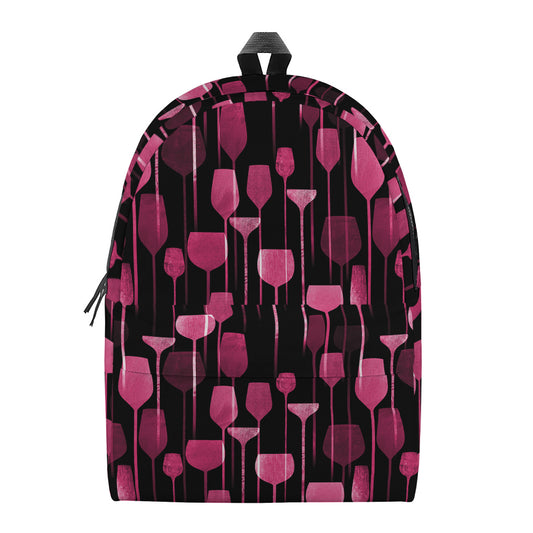 Glasses Of Wine Print Backpack