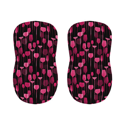 Glasses Of Wine Print Bar Stool Covers