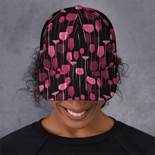 Glasses Of Wine Print Baseball Cap