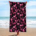 Glasses Of Wine Print Beach Towel