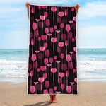 Glasses Of Wine Print Beach Towel