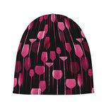 Glasses Of Wine Print Beanie