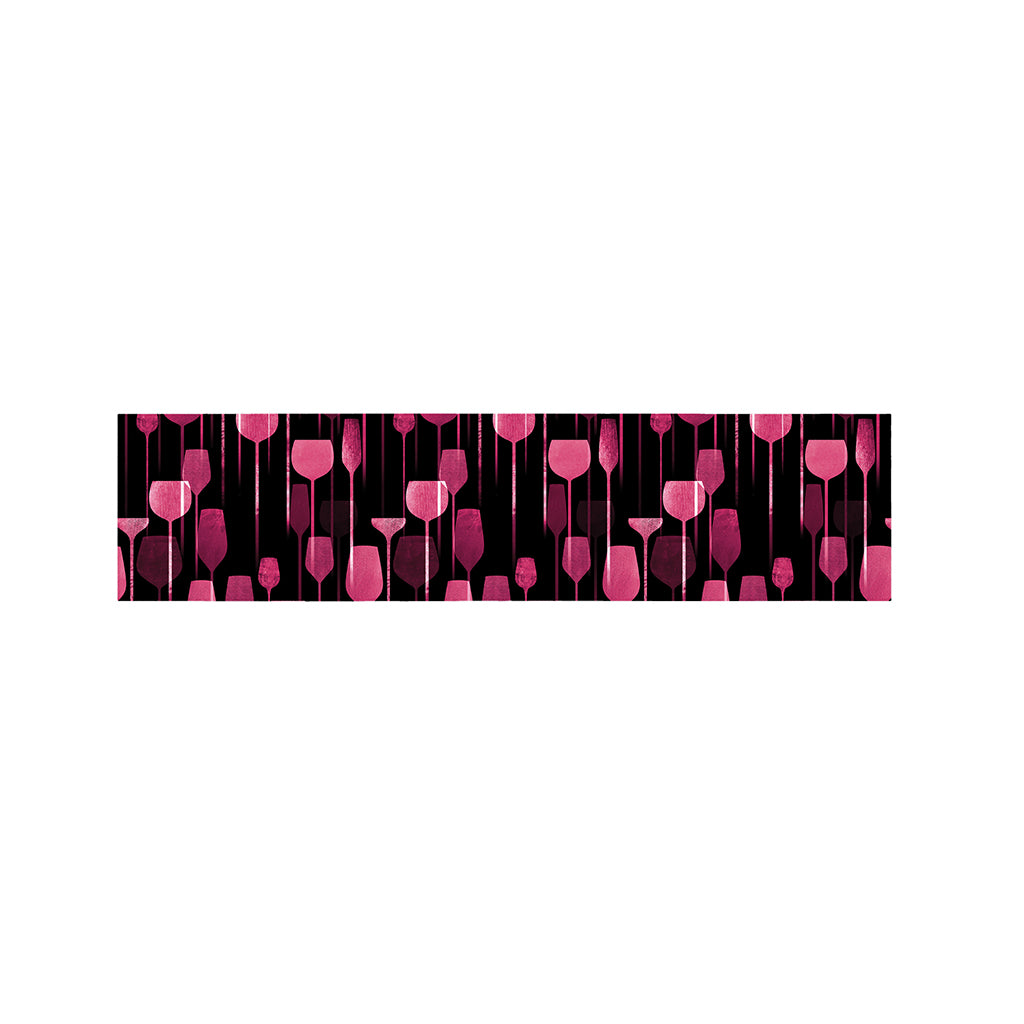Glasses Of Wine Print Bed Runner