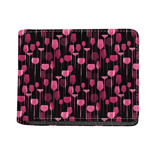 Glasses Of Wine Print Bifold Wallet