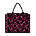 Glasses Of Wine Print Canvas Tote Bag