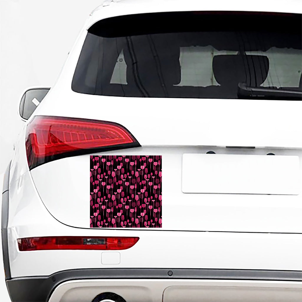 Glasses Of Wine Print Car Sticker