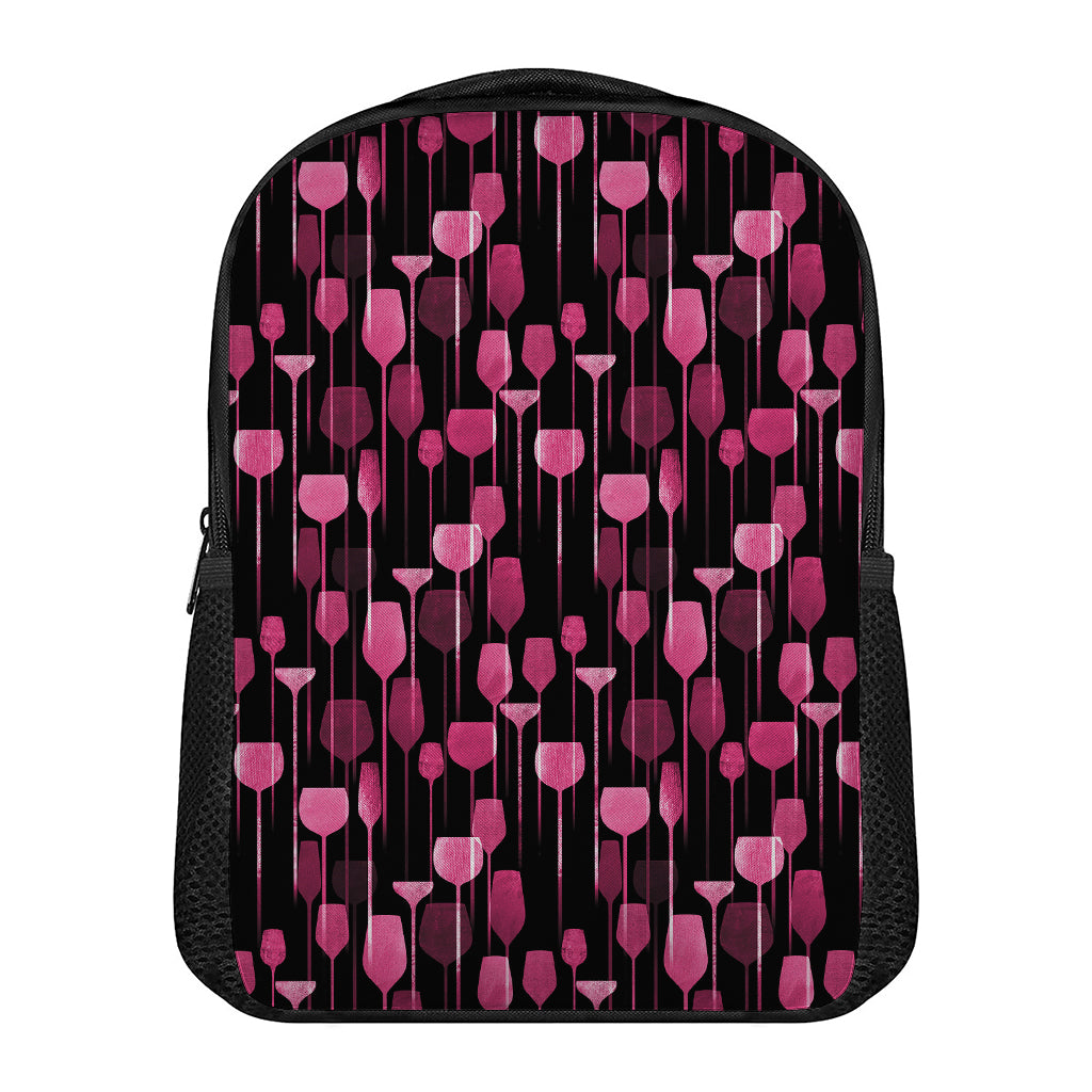 Glasses Of Wine Print Casual Backpack