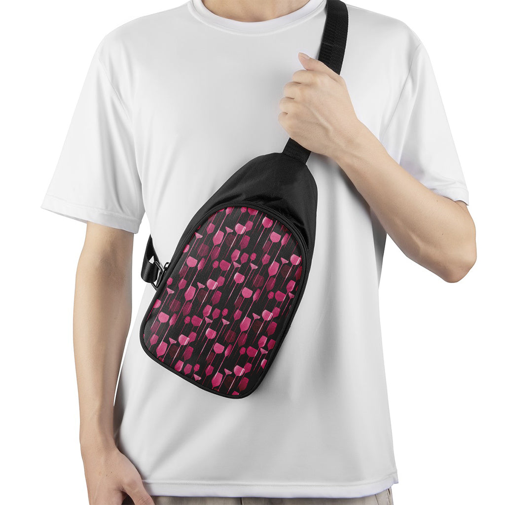 Glasses Of Wine Print Chest Bag