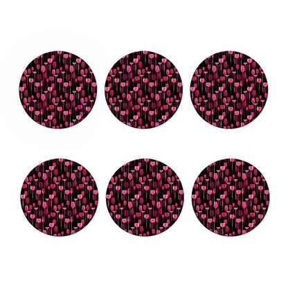 Glasses Of Wine Print Coaster Set