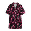 Glasses Of Wine Print Cotton Hawaiian Shirt