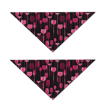 Glasses Of Wine Print Dog Bandana