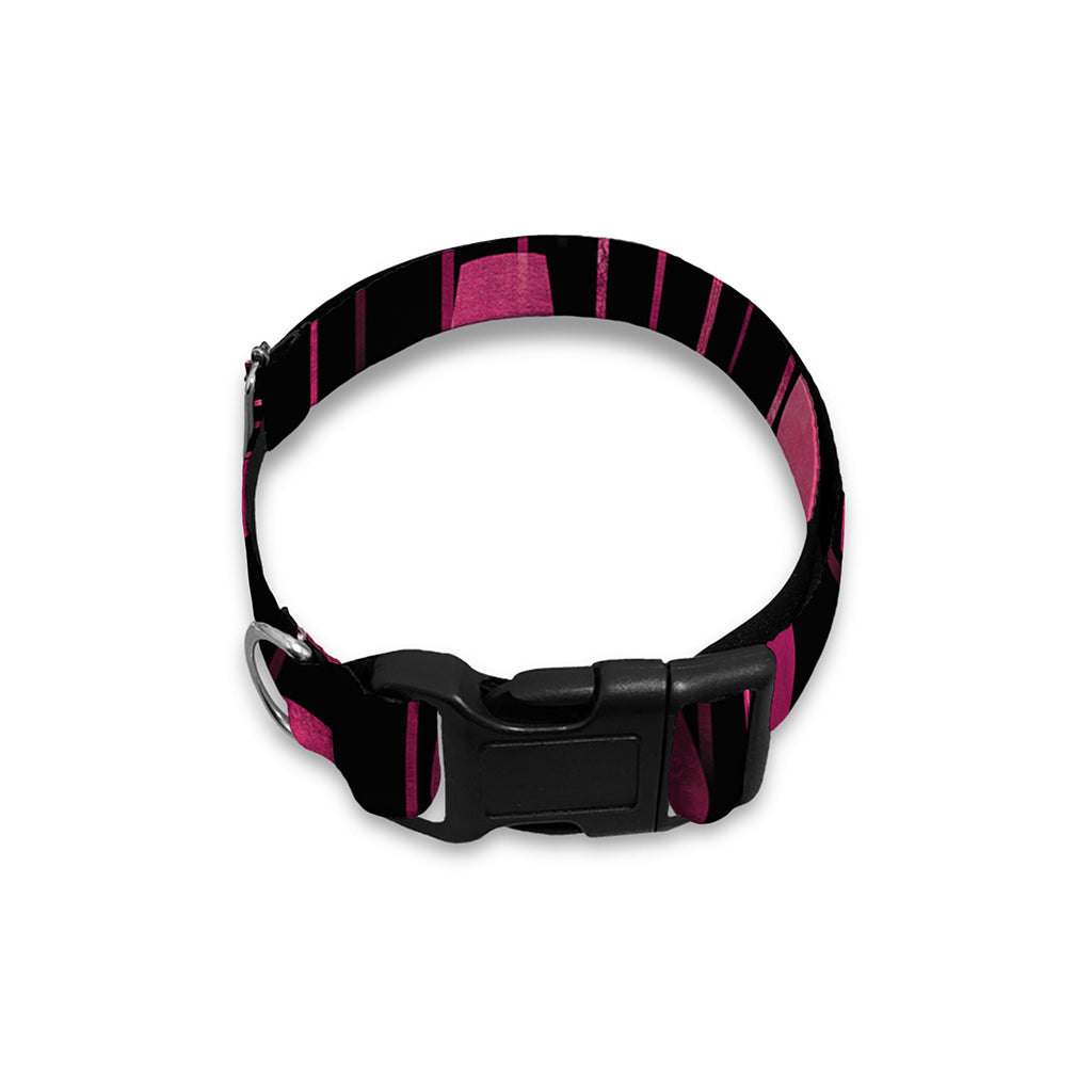 Glasses Of Wine Print Dog Collar