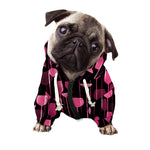 Glasses Of Wine Print Dog Zip Up Hoodie