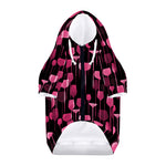 Glasses Of Wine Print Dog Zip Up Hoodie