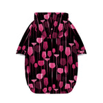 Glasses Of Wine Print Dog Zip Up Hoodie