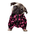 Glasses Of Wine Print Dog Zip Up Jacket