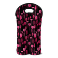 Glasses Of Wine Print Double Neoprene Wine Tote