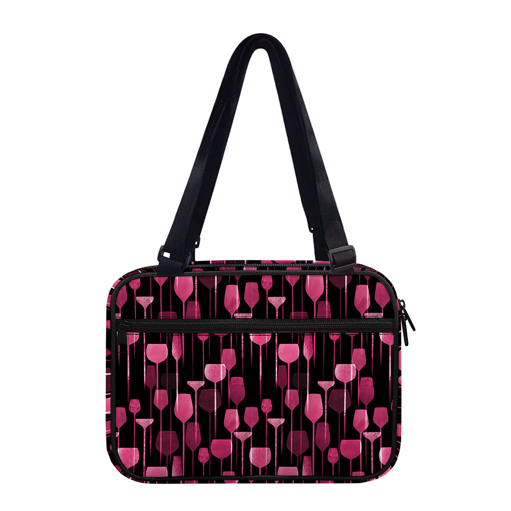 Glasses Of Wine Print Double Strap Bible Bag